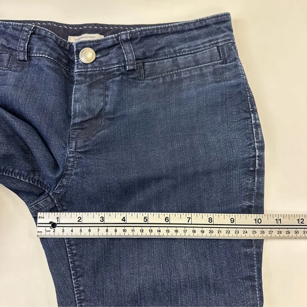 Banana Republic dark wash low rise flare jeans Size 6 wide leg